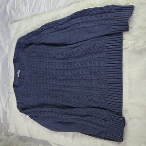 L.L. Bean Women's Blue Cable Knit Sweater